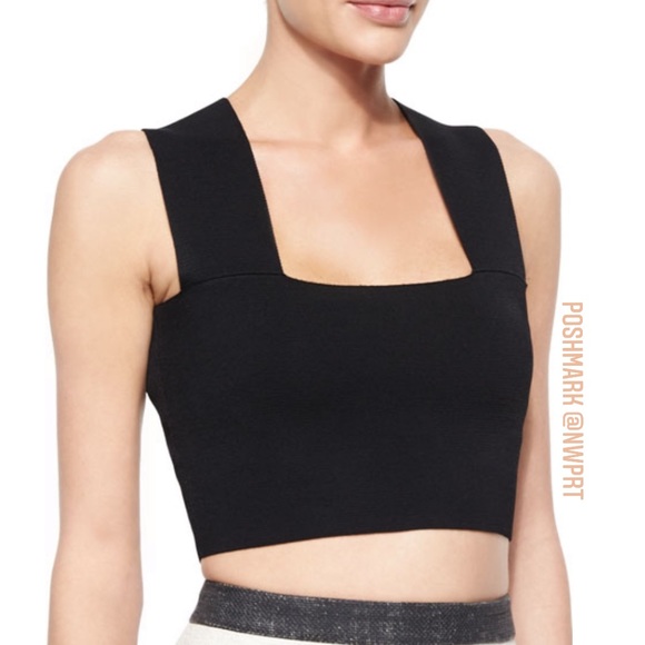A.L.C. Tops - A.L.C. ★ Ali Black Crop Racerback Tank Top Cami XS